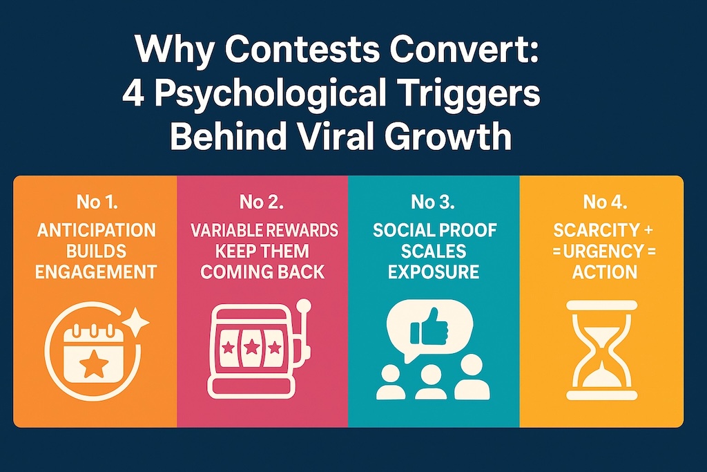 Psychological Triggers Behind Viral Growth–Info Chart showing the 4 Triggers